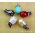 Multi-Color runde natürliche Perle Anhänger Schmuck
